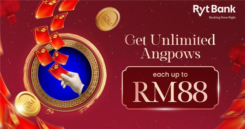 Get RM88 Angpows When You Sign Up – Start Your Infinite Huat Loop with Ryt Bank